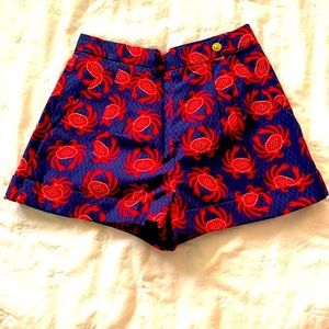 LaRoque Navy Blue Shorts with Red Crab 🦀 Print